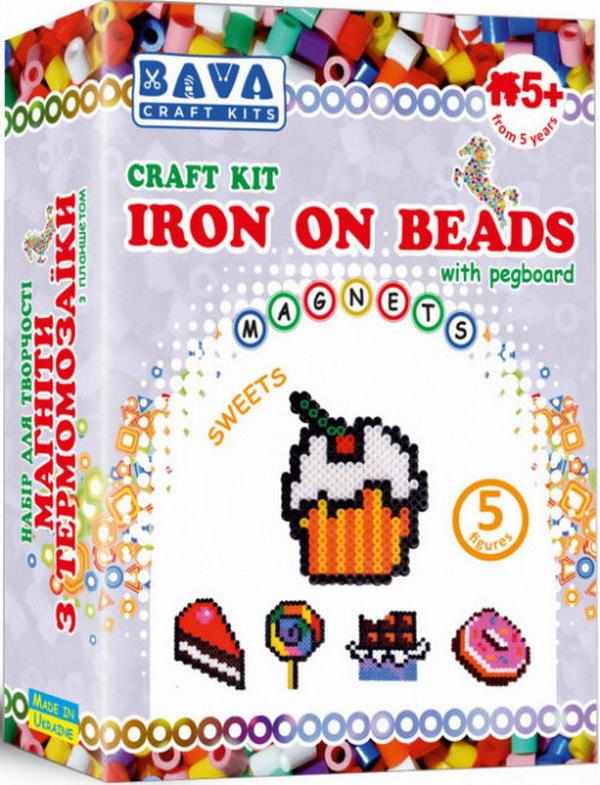 Набір для творчості Магніти з термомозаїки Солодощі 5 фігур 5+ Craft kits Ранок
