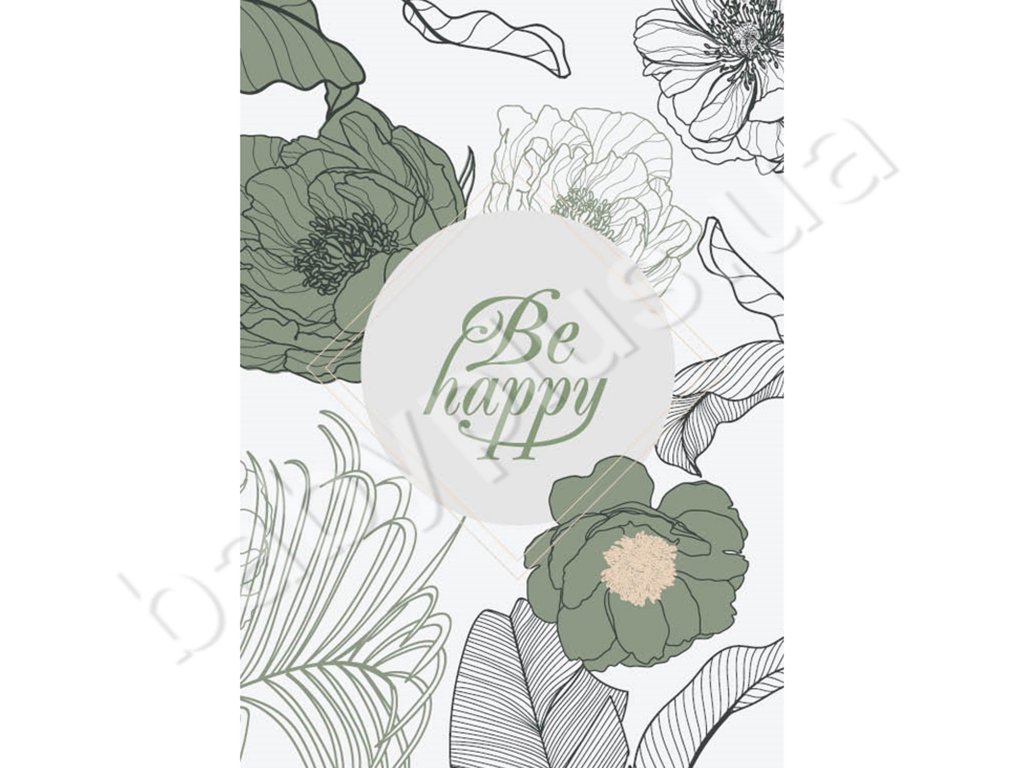 Канцелярія : А4, скоба, 96, 55 оф., кл., Be happy - фото 1