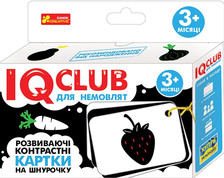 Розвиваючі котрасні картки на шнурочку.Овочі та фрукти - Настільні ігри