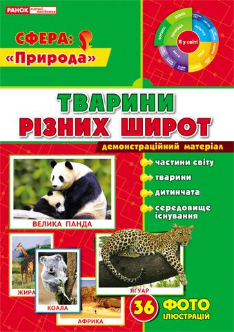 Демонстарційні фотоілюстрації.Тварини різних широт - Оформлення предметних кабінетів