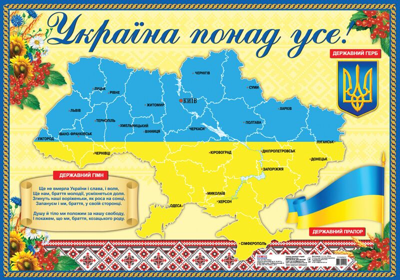 Плакат.Україна понад усе