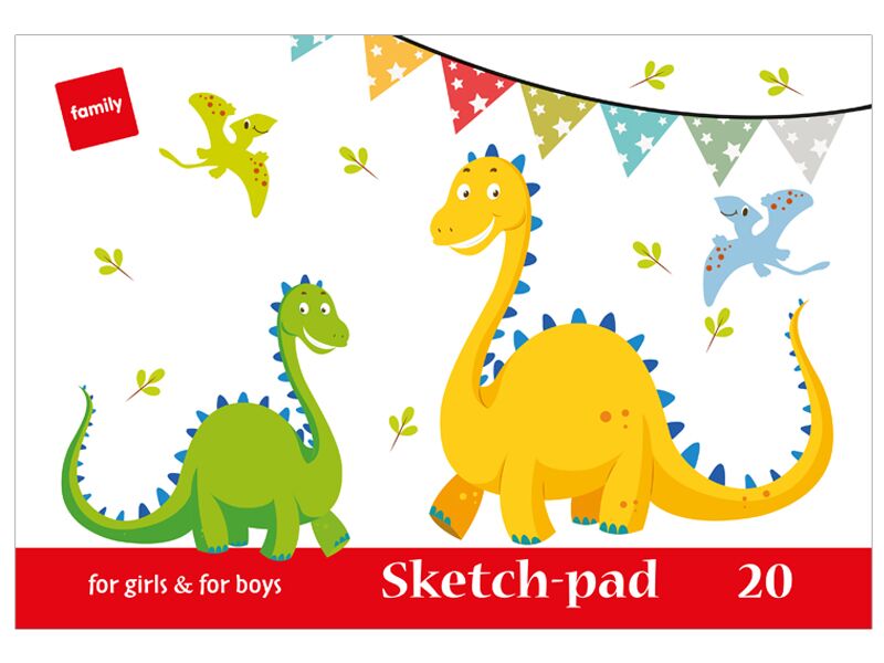 Альбом для малювання (скоба, 20арк) A family - Альбоми для малювання