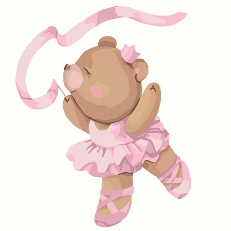 Картина по номерам Балеринка 30*30 см Картина по номерам Балеринка 30*30 см - Набори для розмальовування