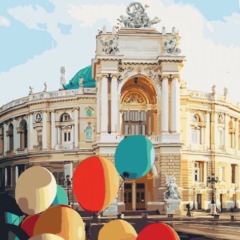 Картина по номерам Перлина біля моря 40*40 см Картина по номерам Перлина біля моря 40*40 см - Подарунок до Різдва