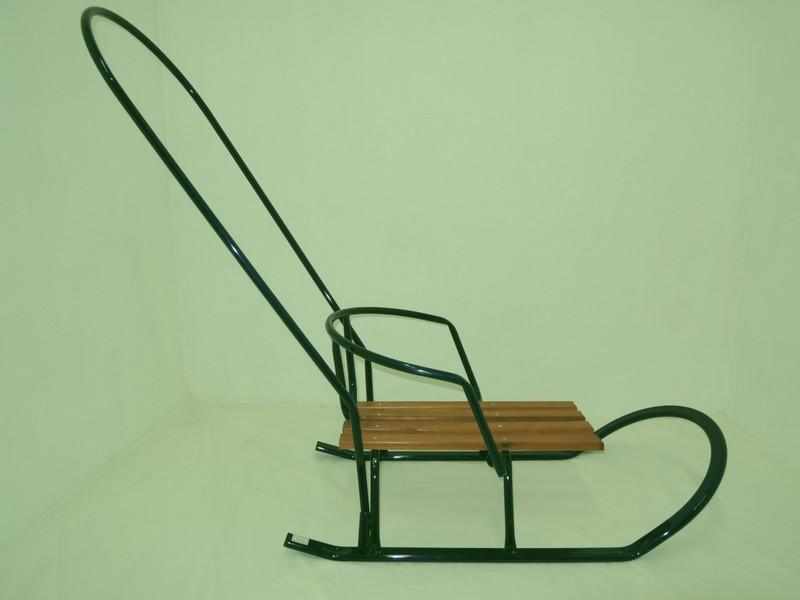 Сани № 9 зелені для катання Сталева конструкція - До новорічних свят