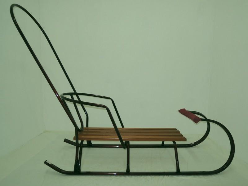 Сани № 11 зелені для катання Сталева конструкція - фото 1