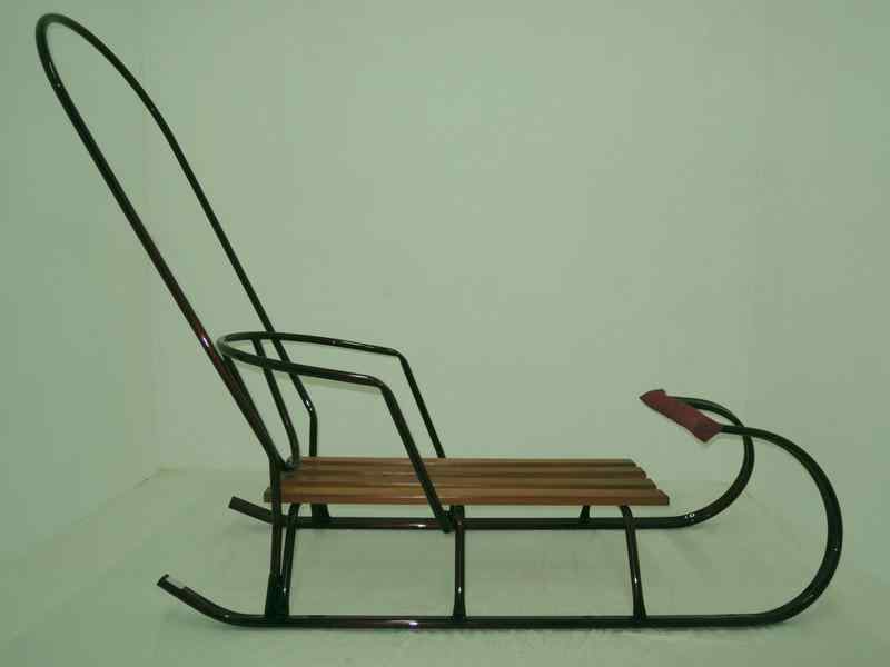 Сани № 11 зелені для катання Сталева конструкція - До новорічних свят