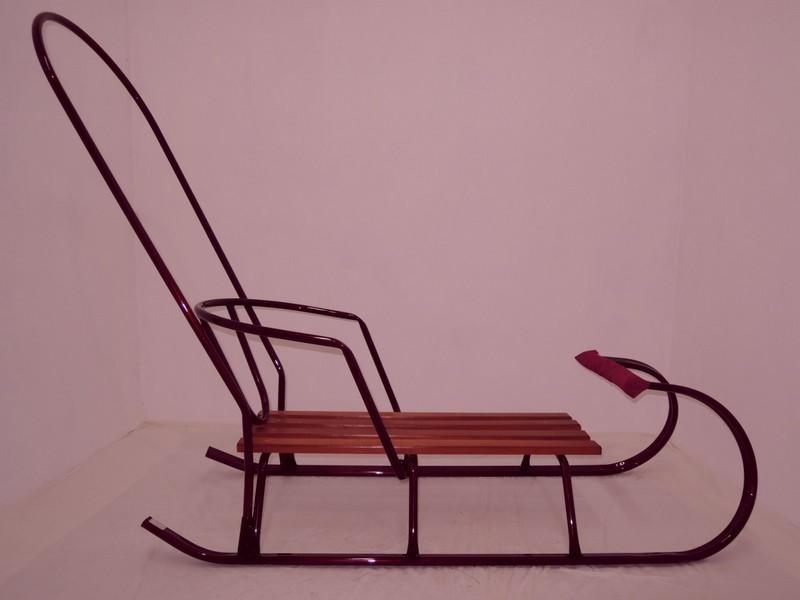 Сани № 11 червоні для катання Сталева конструкція - фото 1