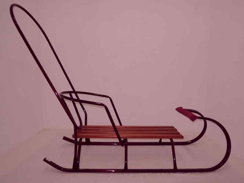 Сани № 11 червоні для катання Сталева конструкція - До новорічних свят