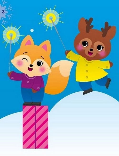 Білченя. Аплікації наліпками - фото 3