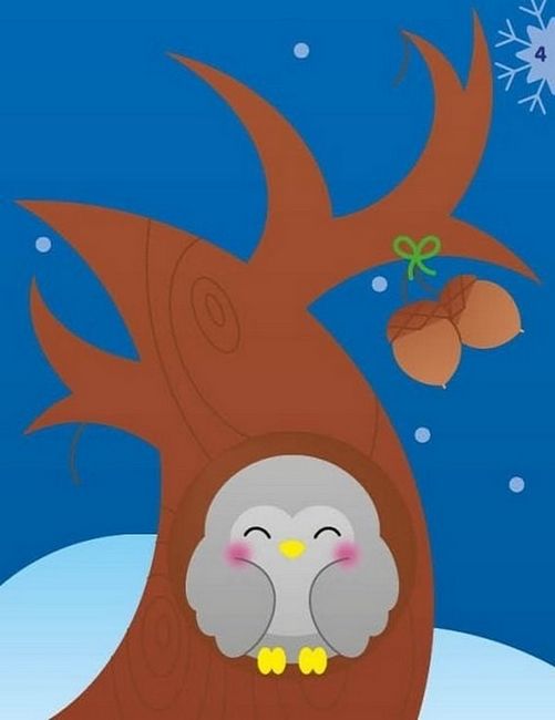 Білченя. Аплікації наліпками - фото 4