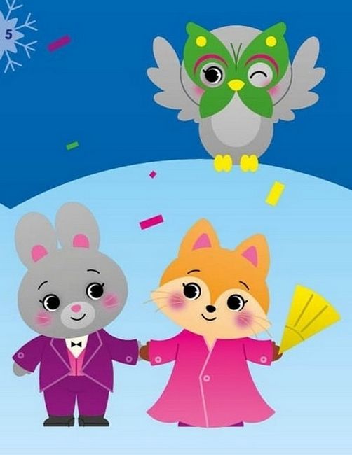 Єнот. Аплікації наліпками - фото 5