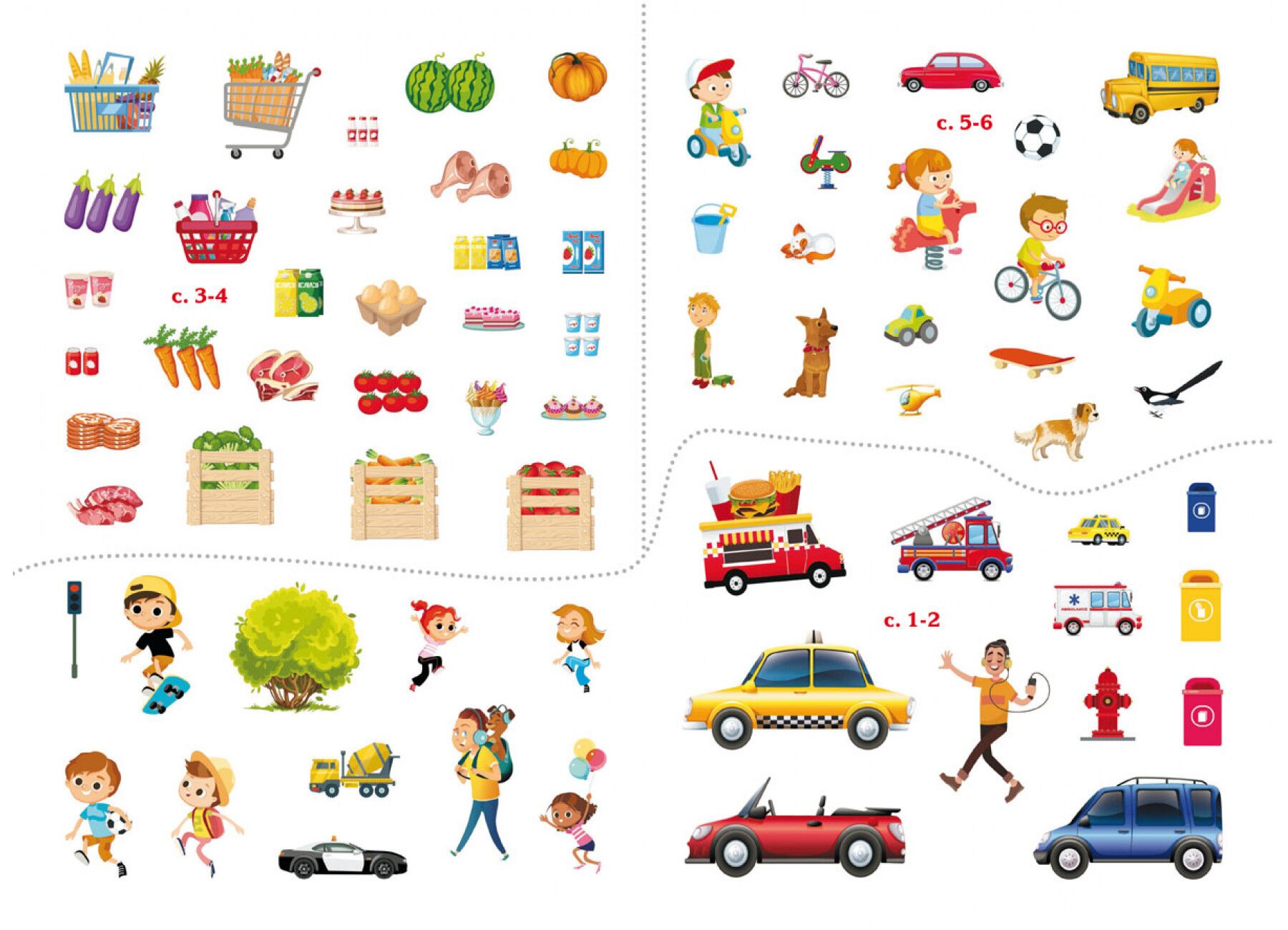 Перший віммельбух із наліпками. У місті. Crystal Book. - фото 4