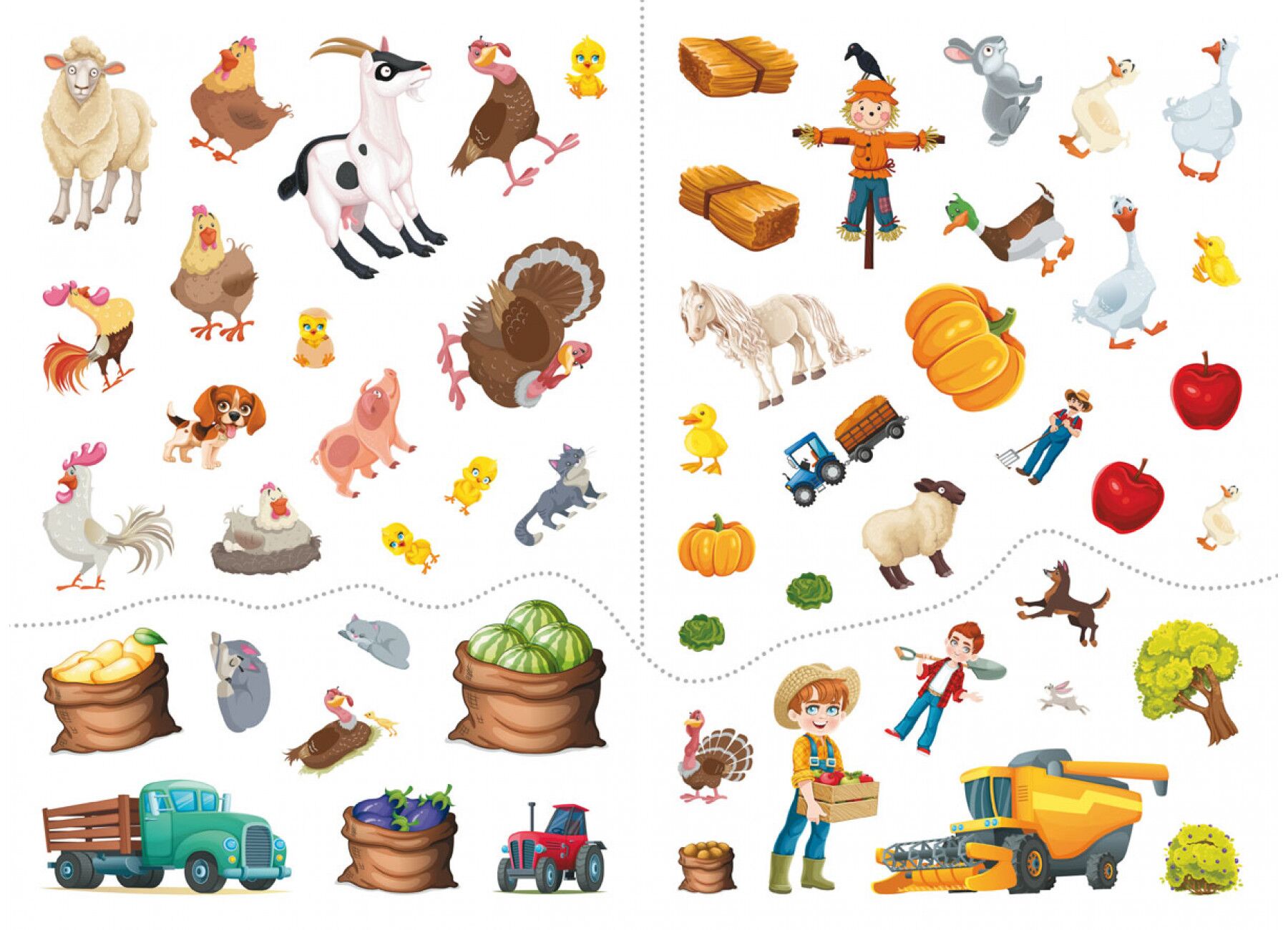 Перший віммельбух із наліпками. Ферма. Crystal Book. - фото 4