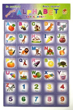 Плакат навчальний Alphabet (англійська абетка) магнітний - Вихователю ДНЗ