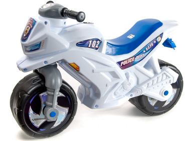 Мотоцикл 2-колісний музичний Поліція (білий) Мотоцикл 2-колісний музичний Поліція (білий) - Іграшкові набори, меблі, пристрої, транспорт