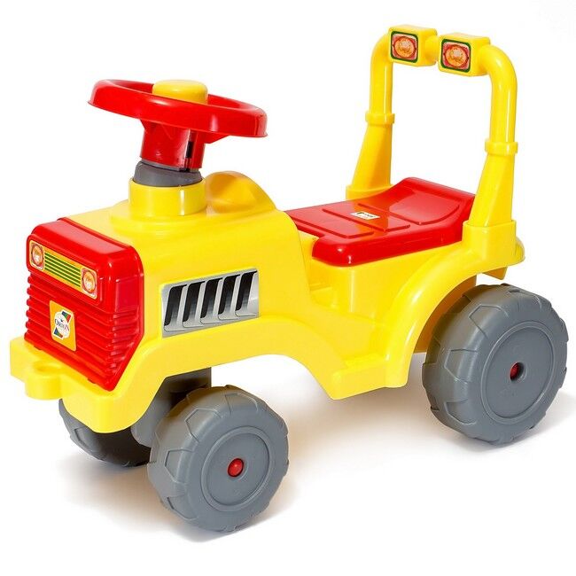 Машинка для катання Бебі трактор (лимонна) - фото 1