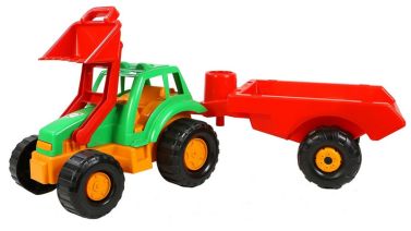 Трактор-навантажувач з причепом Трактор-навантажувач з причепом - Іграшкові набори, меблі, пристрої, транспорт