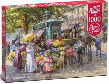 1000 CherryPazzi. Flowers market / Квітковий ринок - Пазли