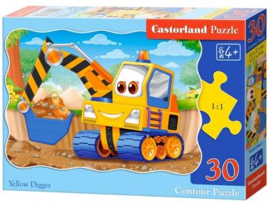 Castorland Puzzle 30. Yellow Digger / Жовтий екскаватор - Пазли