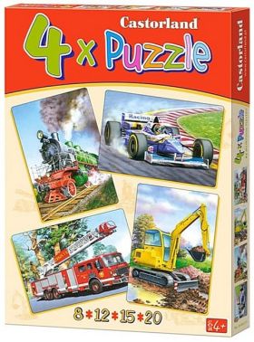4х Puzzle (8,12,15,20). Transport / Транспорт - Пазли