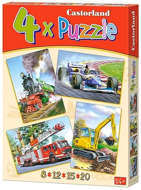 4х Puzzle (8,12,15,20). Transport / Транспорт - фото 1