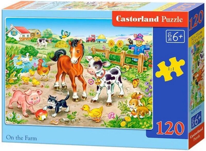 Castorland Puzzle 120 midi. On the farm / На фермі - фото 1