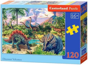 Castorland Puzzle 120 midi. Dinosaur Volcanos / Динозаври - Пазли