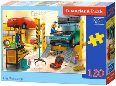 Castorland Puzzle 120 midi. Car Workshop / Автомайстерня - Пазли