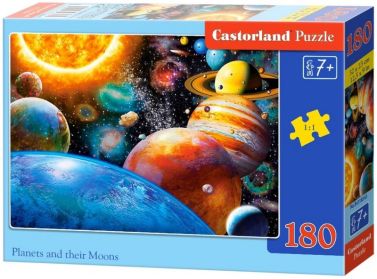 Castorland Puzzle 180. Planets and their Moons / Планети та супутники - Пазли