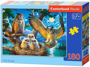 Castorland Puzzle 180. Owl Family / Сім'я сов - Пазли