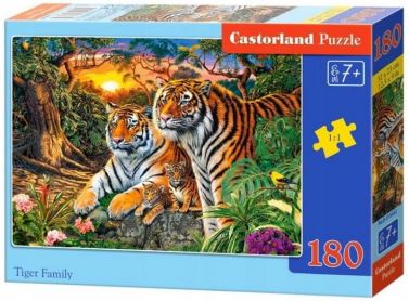 Castorland Puzzle 180. Tiger Family / Сім'я тигрів - Пазли