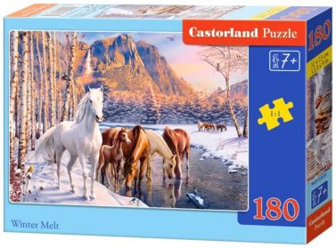 Castorland Puzzle 180. Winter Melt / Коні взимку - Пазли