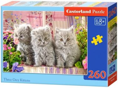 Castorland Puzzle 260. Three Grey Kittens / Троє сірих кошенят - Пазли