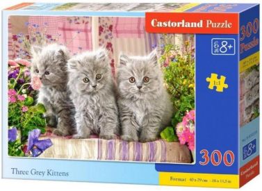 Castorland Puzzle 300. Three Grey Kittens / Три сірих кошеняти - Пазли