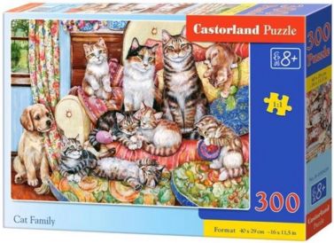 Castorland Puzzle 300. Cat Family / Сім'я котів - Пазли
