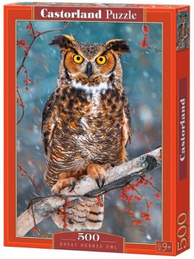 Castorland Puzzle 500. Great Horned Owl / Велика рогата сова - Пазли