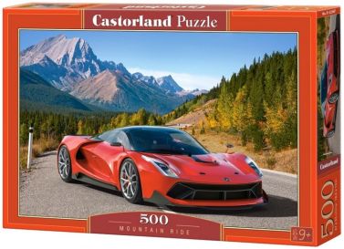 Castorland Puzzle 500. Mountain Ride / Червоний автомобіль в горах - Пазли