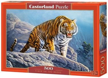 Castorland Puzzle 500. Tiger on the Rocks / Тигр на скелях - Пазли