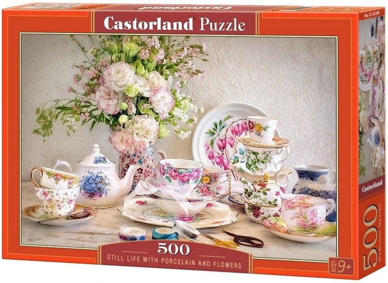 Castorland Puzzle 500. Still Life with Porcelain and Flowers / Натюрморт з порцеляною та квітами - фото 1