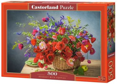 Castorland Puzzle 500. Bouquet with Poppies / Букет маків - Пазли