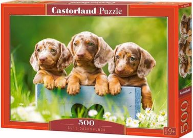 Castorland Puzzle 500. Cute dachshunds / Милі такси - Пазли