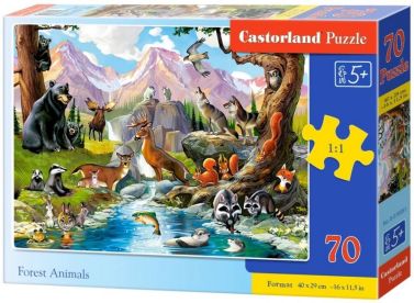 Castorland Puzzle 70. Forest Animals / Лісові тварини - Пазли