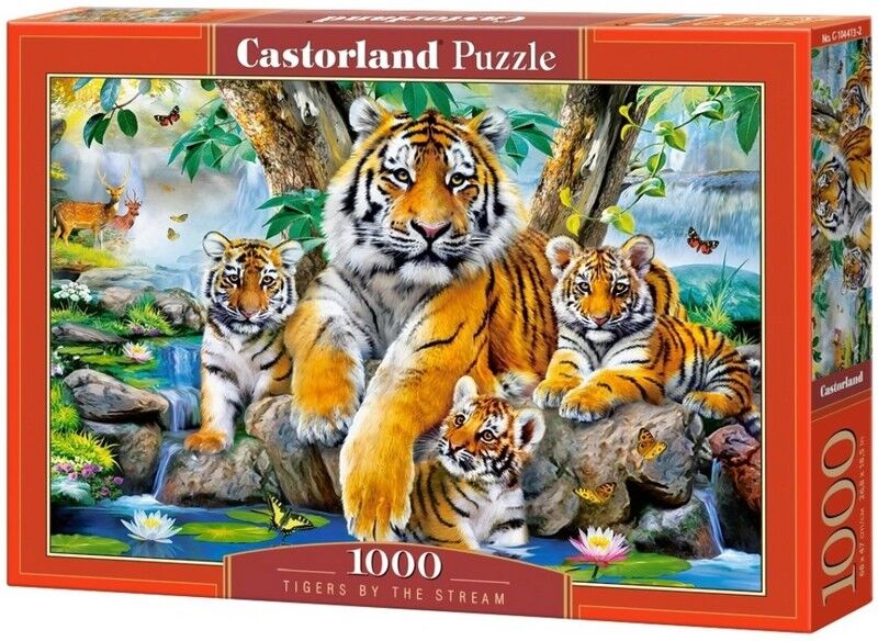 Castorland Puzzle 1000. Tigers by the Stream / Тигри біля струмка - фото 1