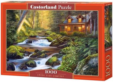 Castorland Puzzle 1000. Creek Side Comfort / Дім біля струмка - Пазли