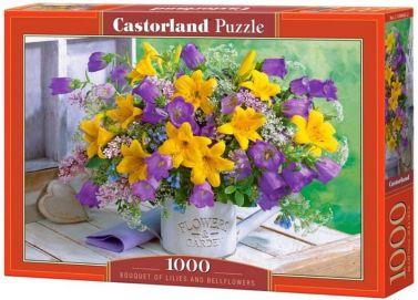 Castorland Puzzle 1000. Bouquet of lilies and bellflowers / Букет з лілій і дзвіночків - Пазли