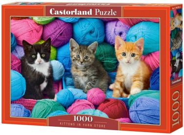 Castorland Puzzle 1000. Kittens in Yarn Store / Кошенята в магазині пряжі - Пазли