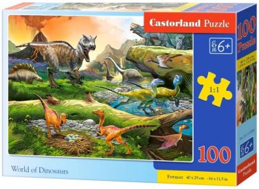 Castorland Puzzle 100. World of Dinosaurs / Світ динозаврів - Пазли