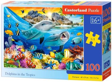 Castorland Puzzle 100. Dolphins in the Tropics / Дельфіни в тропіках - Пазли