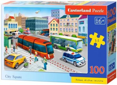 Castorland Puzzle 100. City Square / Перехрестя - Пазли